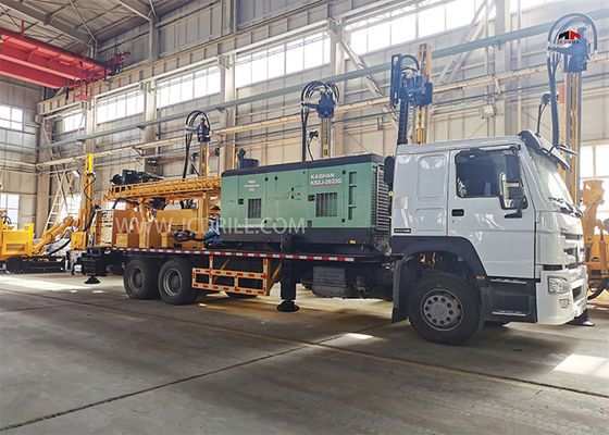 πολυσύνθετη τοποθετημένη φορτηγό εγκατάσταση γεώτρησης διατρήσεων γεωτρήσεων 6x4 300meters